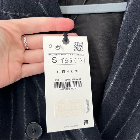 NWT Zara Into the Classics Limited Edition Wool Blend Double Breasted Blazer - Picture 11 of 11